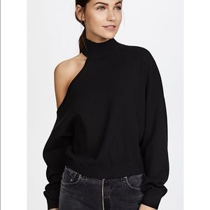 Alice+Olivia Finnegan One Shoulder Pullover M